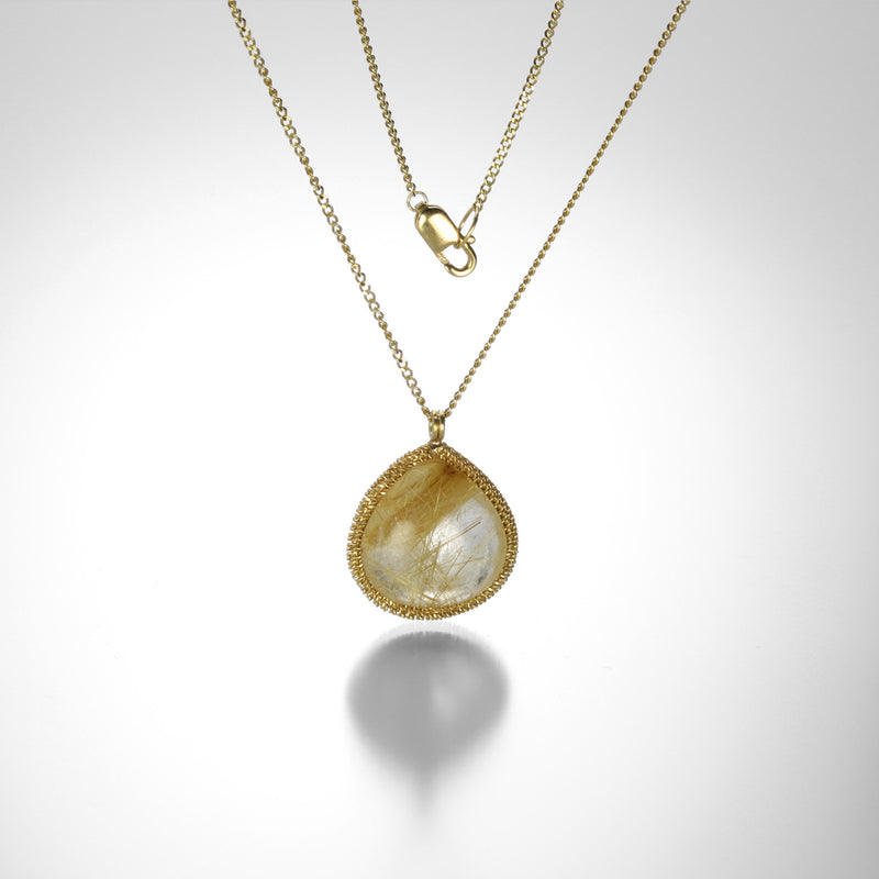 Amali Rutilated Quartz Candy Drop Necklace | Quadrum Gallery