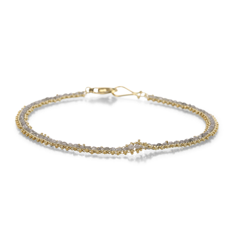 Amali Silver Diamond Textile Bracelet | Quadrum Gallery