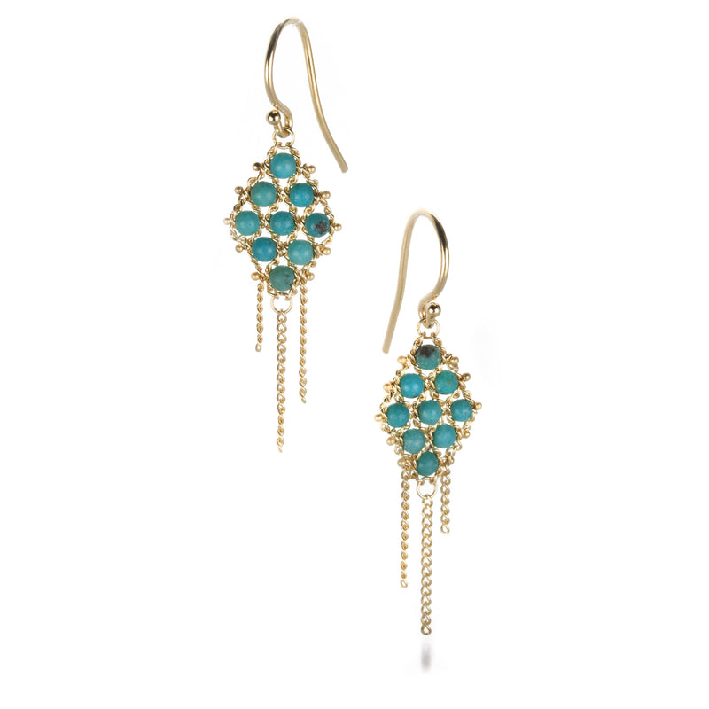 Amali Small Turquoise Textile Earrings | Quadrum Gallery