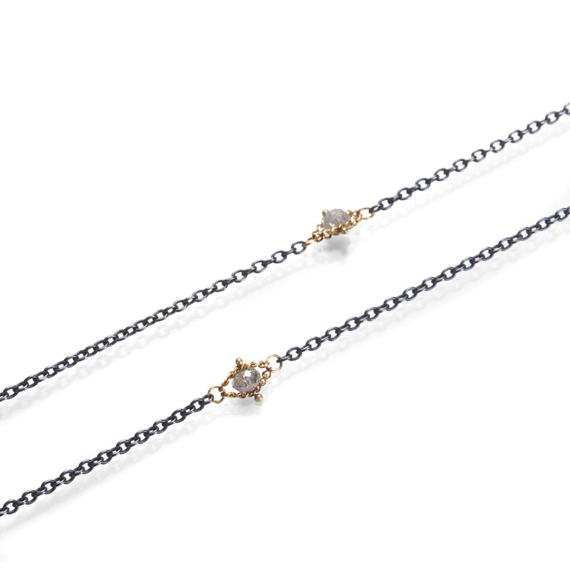 Amali Gray Diamond Textile Station Necklace | Quadrum Gallery