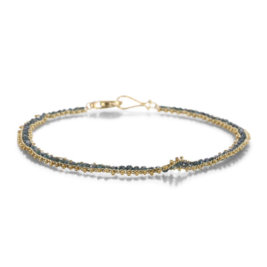 Amali Blue Diamond Textile Row Bracelet | Quadrum Gallery