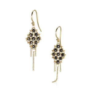 Amali Black Diamond Textile Earrings | Quadrum Gallery