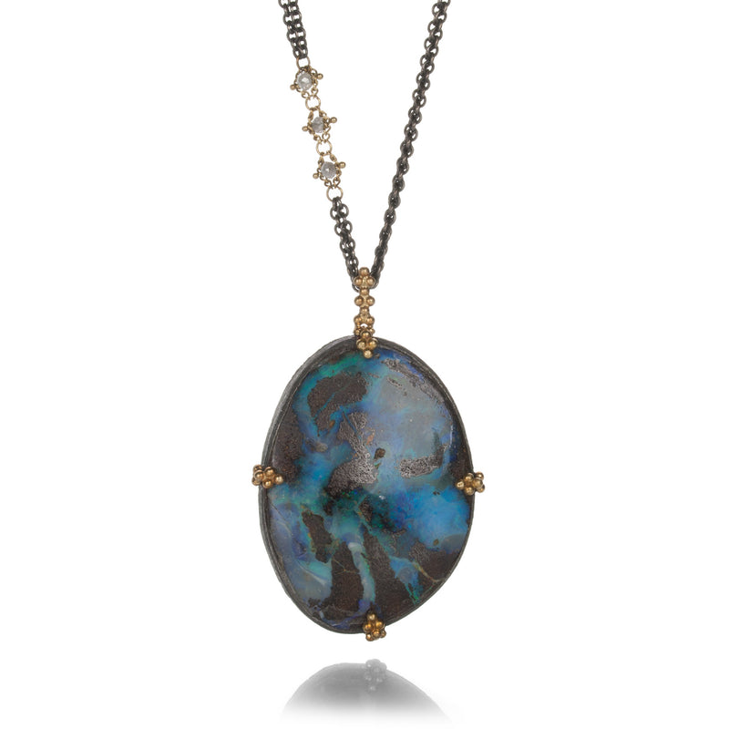 Amali Mixed Metal Boulder Opal Necklace | Quadrum Gallery