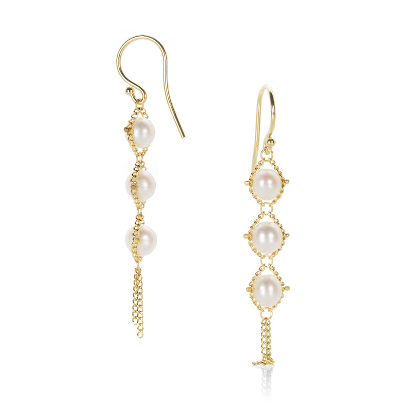 Amali Pearl Textile Drop Earrings | Quadrum Gallery