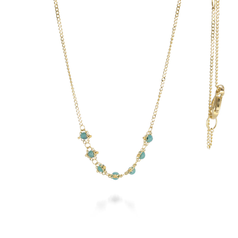 Amali Turquoise Centered Textile Necklace | Quadrum Gallery