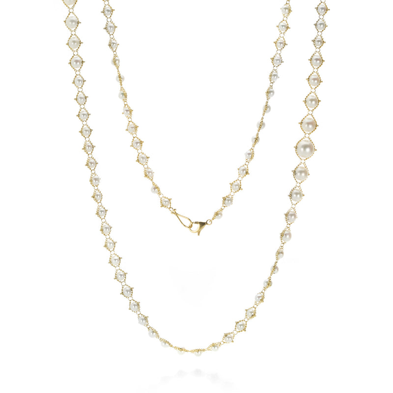 Amali Graduated Pearl Textile Necklace | Quadrum Gallery