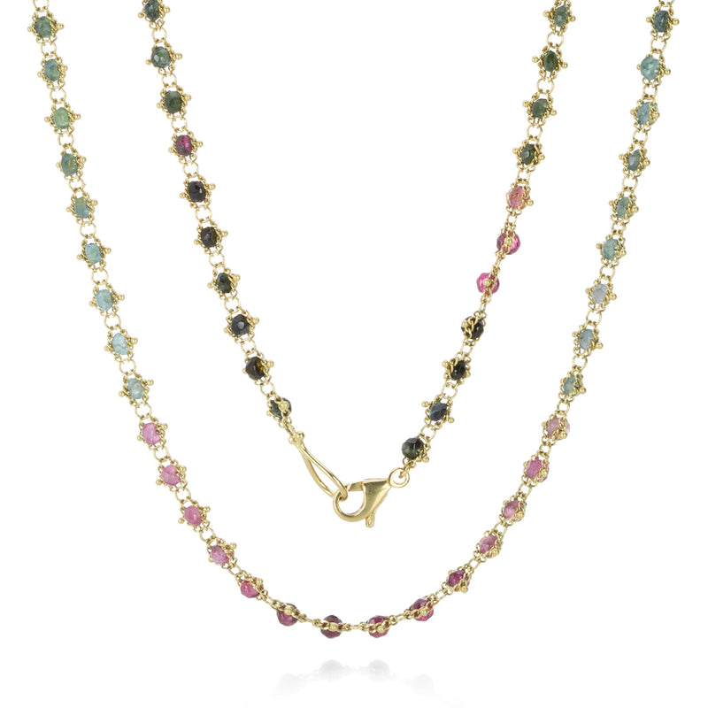 Amali Multicolored Tourmaline Textile Necklace | Quadrum Gallery
