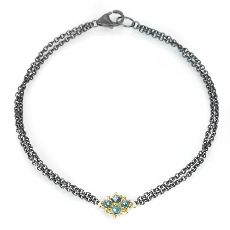 Amali Blue Diamond Textile Bracelet | Quadrum Gallery