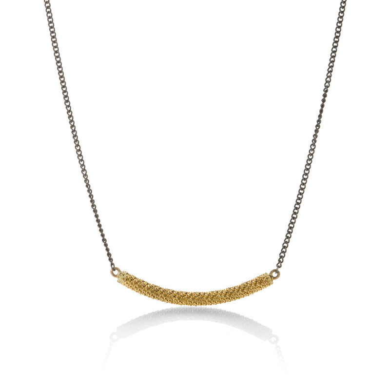 Amali Curved Stardust Tube Pendant Necklace | Quadrum Gallery