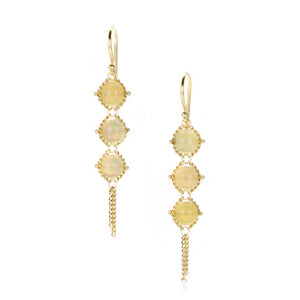 Amali Opal Textile Drop Earrings | Quadrum Gallery