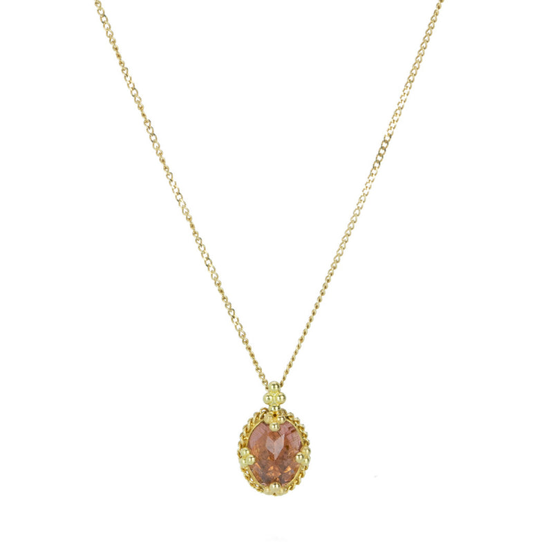 Amali Small Oval Pink Tourmaline Pendant Necklace | Quadrum Gallery