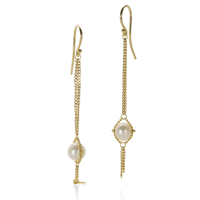 Amali 18k Pearl Textile Drop Earrings | Quadrum Gallery