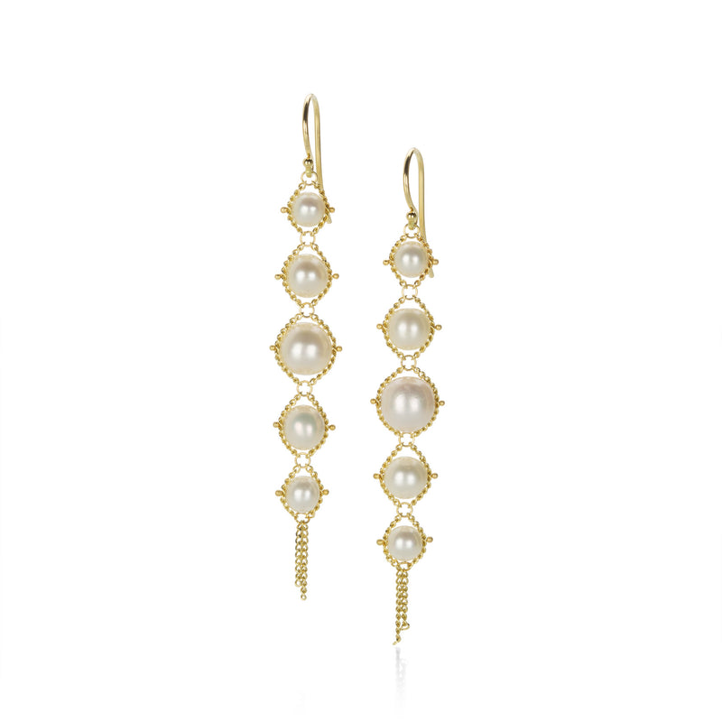 Amali 18k Graduated Pearl Textile Earrings | Quadrum Gallery