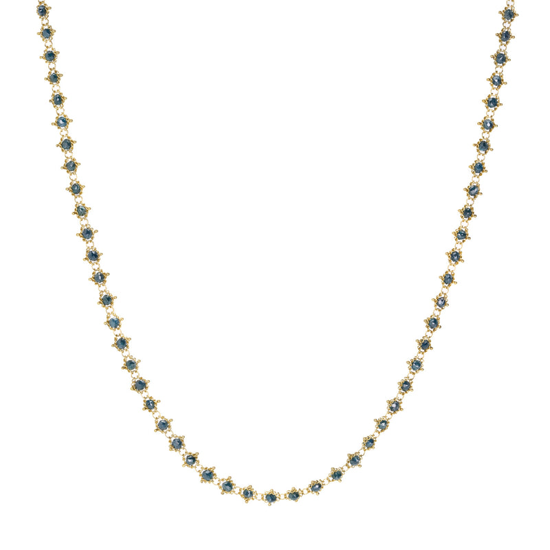 Amali Blue Diamond Beaded Textile Necklace | Quadrum Gallery