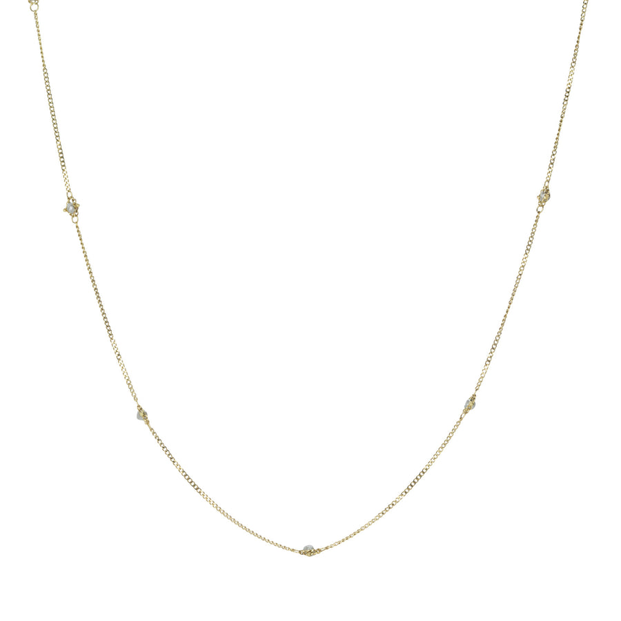 Amali 18k Silver Diamond Textile Station Necklace | Quadrum Gallery