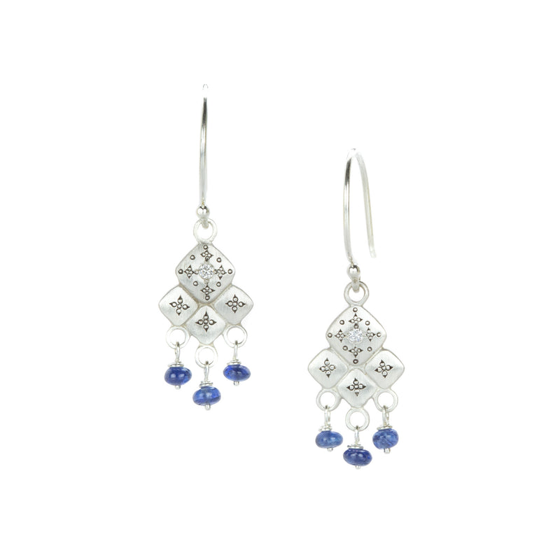 Adel Chefridi Mosaic Earrings with Sapphire and Diamonds | Quadrum Gallery