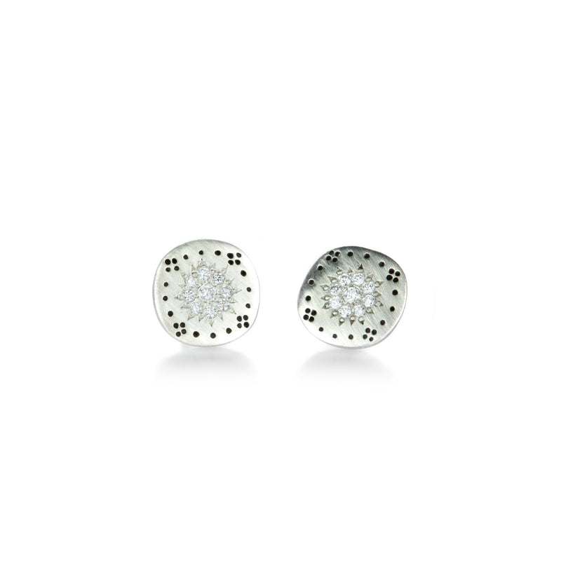 Adel Chefridi Diamond Cluster Stud Earrings  | Quadrum Gallery