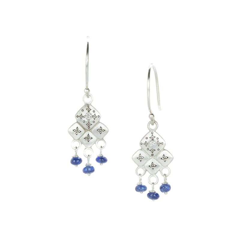 Adel Chefridi Blue Sapphire Mosaic Drop Earrings | Quadrum Gallery