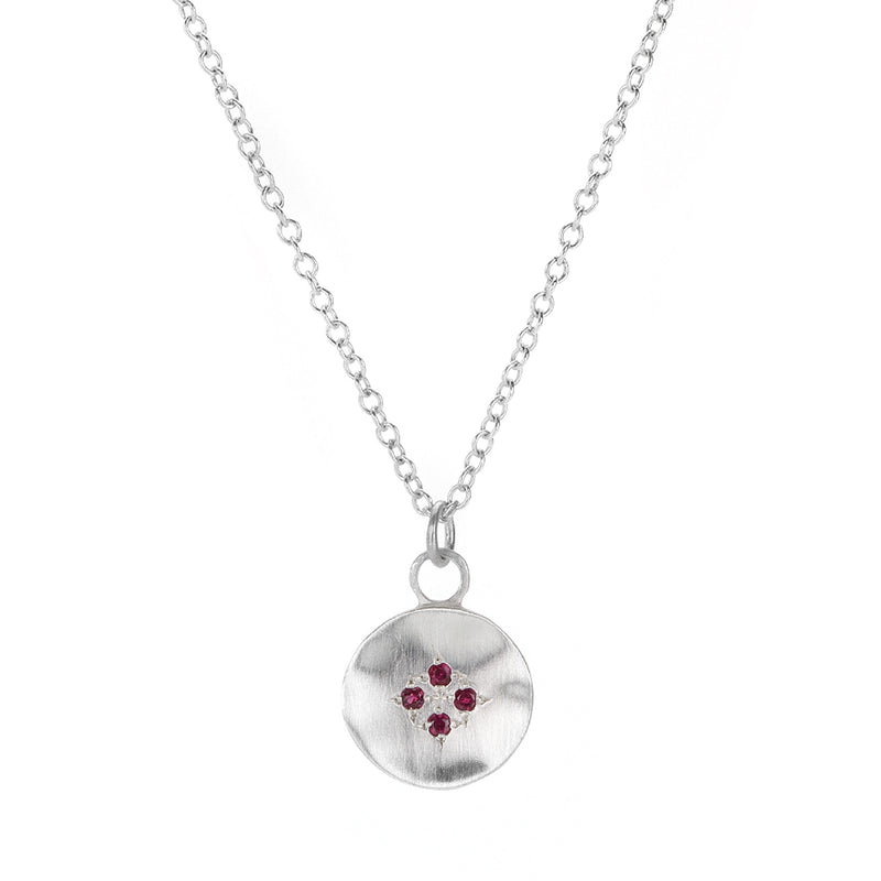 Adel Chefridi Ruby Four Star Wave Pendant Necklace | Quadrum Gallery