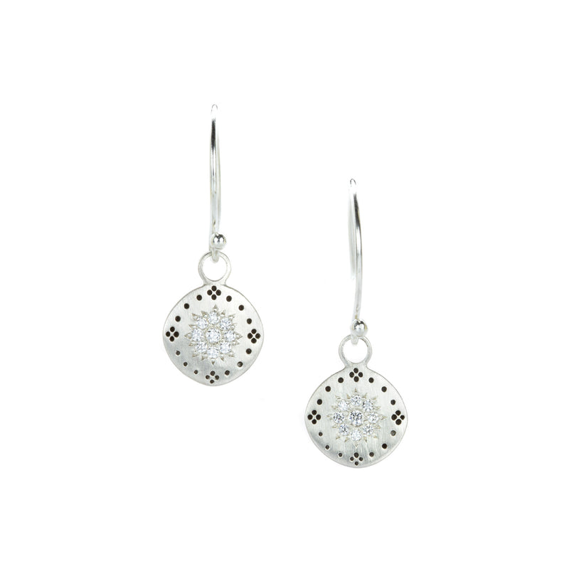 Adel Chefridi Diamond Cluster Drop Earrings  | Quadrum Gallery