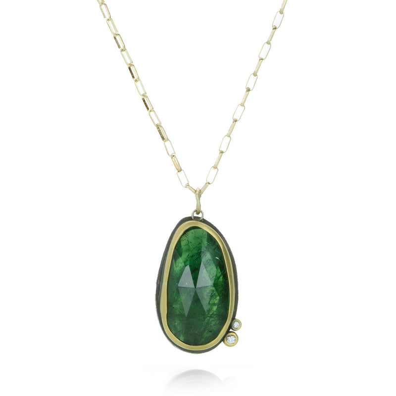 Ananda Khalsa Rose Cut Green Tourmaline Pendant Necklace | Quadrum Gallery