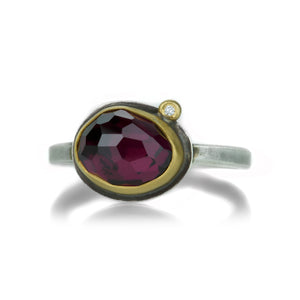 Ananda Khalsa Small Rhodolite Garnet Ring | Quadrum Gallery