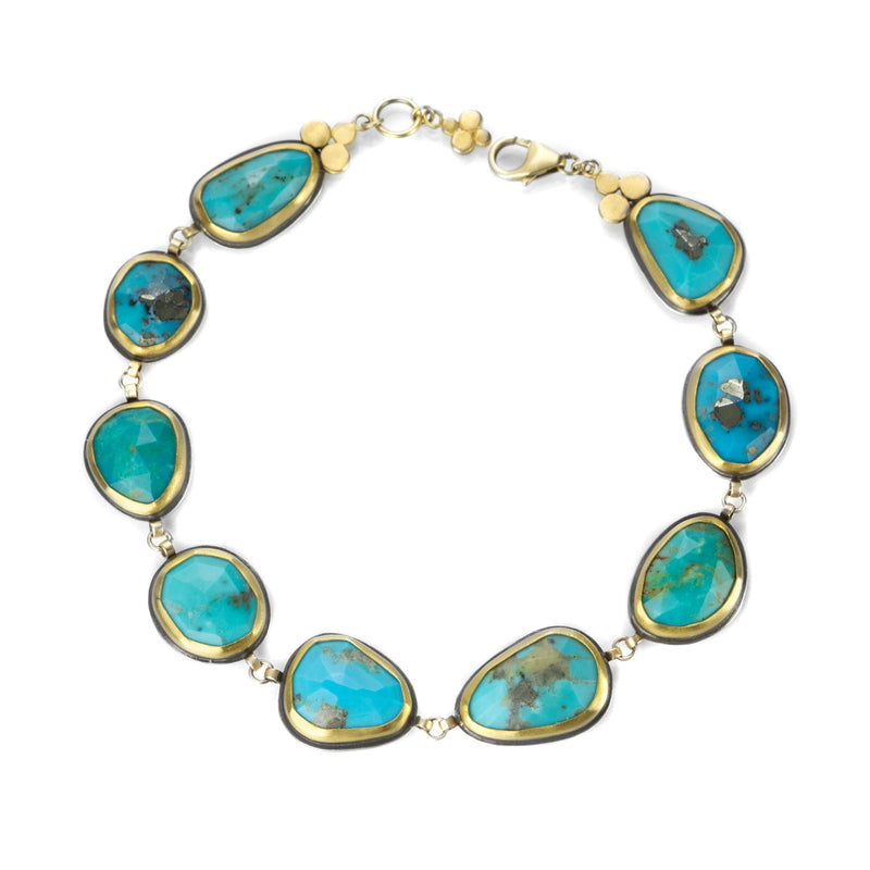 Ananda Khalsa Freeform Turquoise Link Bracelet  | Quadrum Gallery