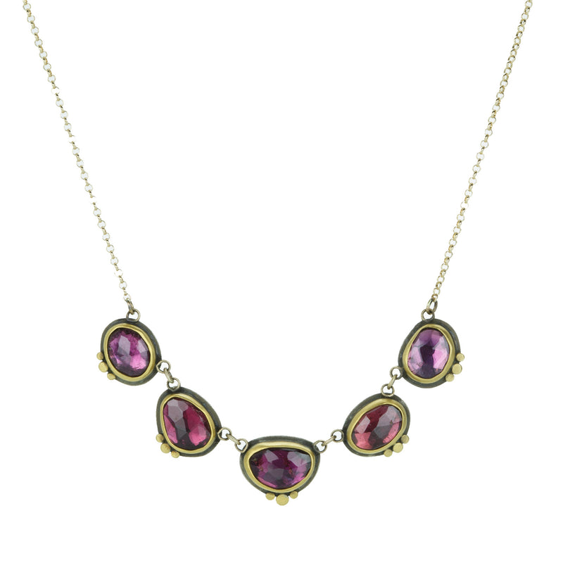 Ananda Khalsa Rose Cut Rhodolite Garnet Necklace | Quadrum Gallery