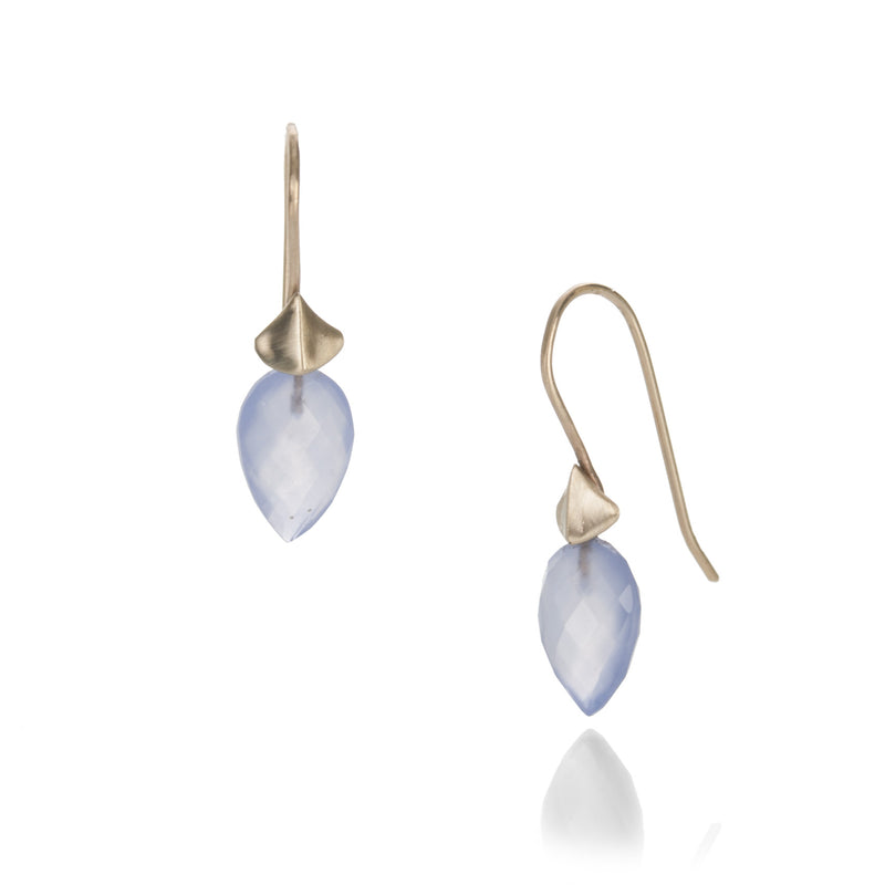 Annette Ferdinandsen Small Blue Chalcedony Simple Bug Earrings | Quadrum Gallery