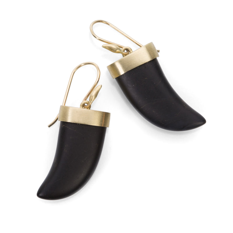 Annette Ferdinandsen Black Onyx Tiger Claw Earrings | Quadrum Gallery