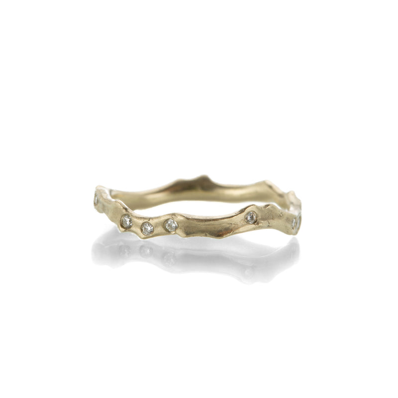 Annette Ferdinandsen 14k White Gold Coral Stick Ring with Diamonds | Quadrum Gallery