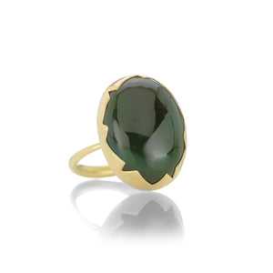 Annette Ferdinandsen Green Tourmaline Egg Ring | Quadrum Gallery