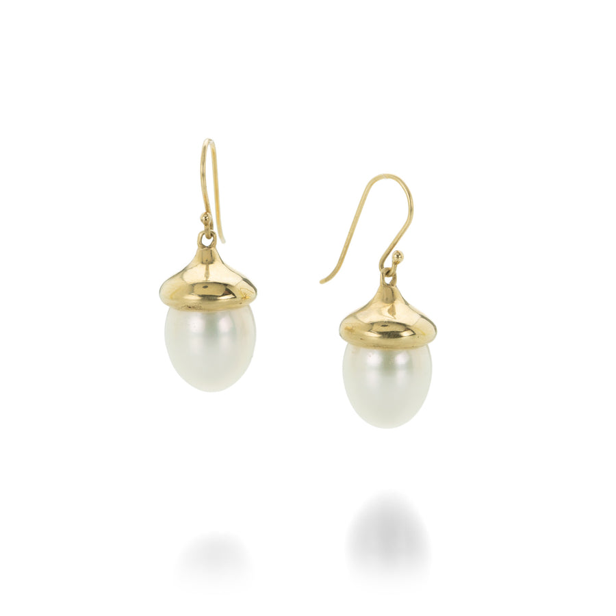 Annette Ferdinandsen White Pearl Acorn Earrings | Quadrum Gallery
