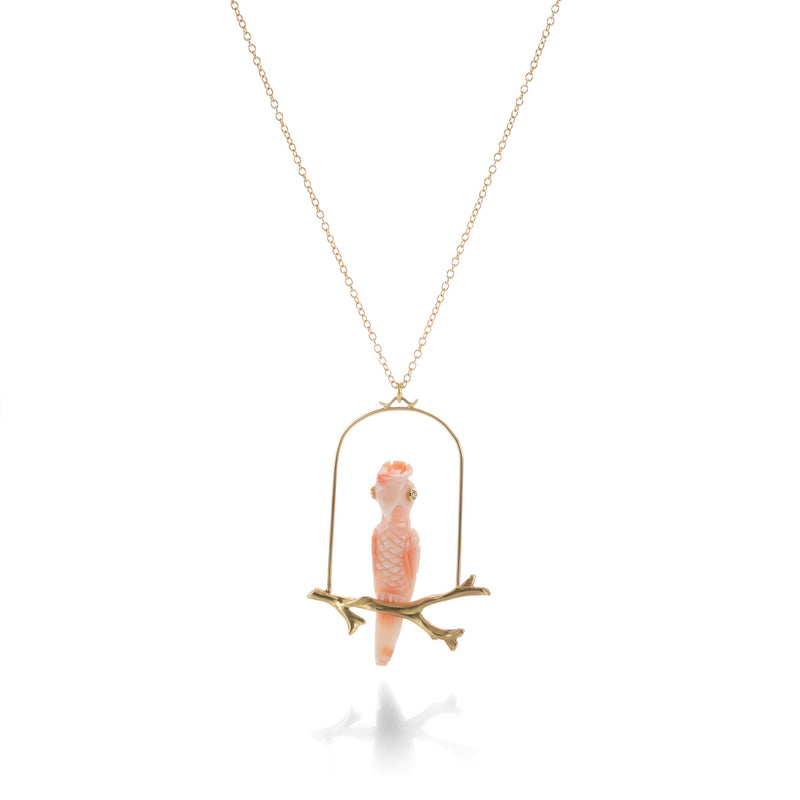 Annette Ferdinandsen Pink Coral Cockatoo Necklace  | Quadrum Gallery