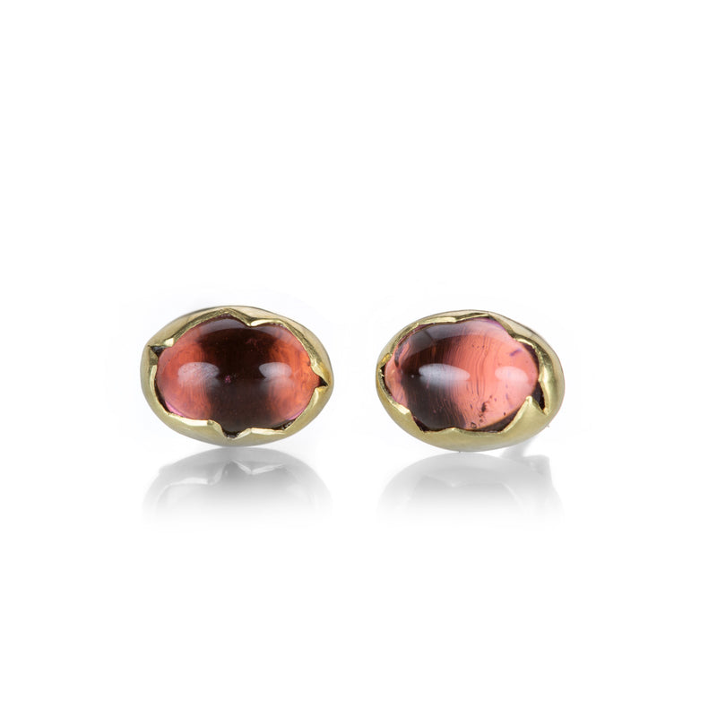 Annette Ferdinandsen Pink Tourmaline Egg Stud Earrings | Quadrum Gallery