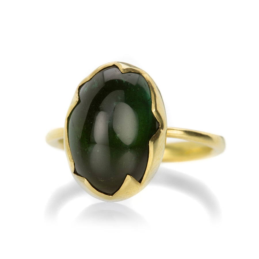 Annette Ferdinandsen Green Tourmaline Egg Stacker Ring | Quadrum Gallery
