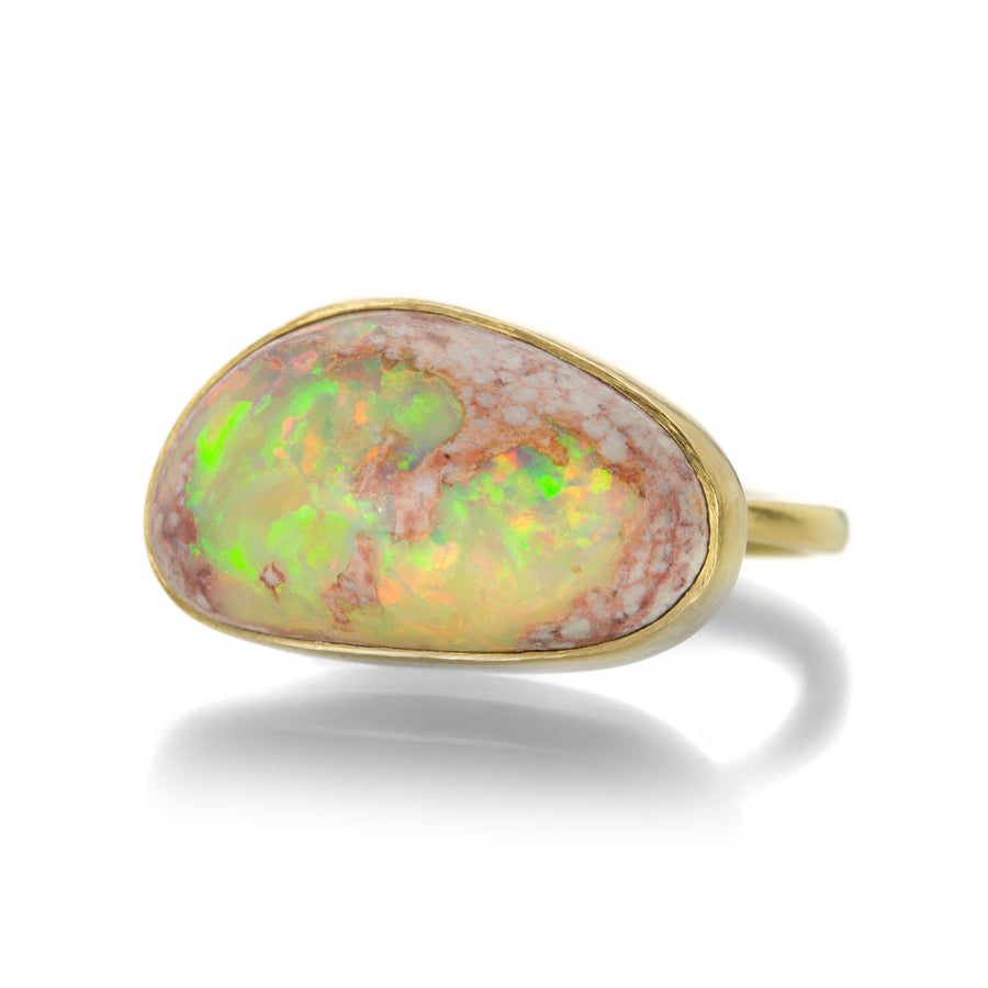 Annette Ferdinandsen Asymmetrical White Opal Ring | Quadrum Gallery