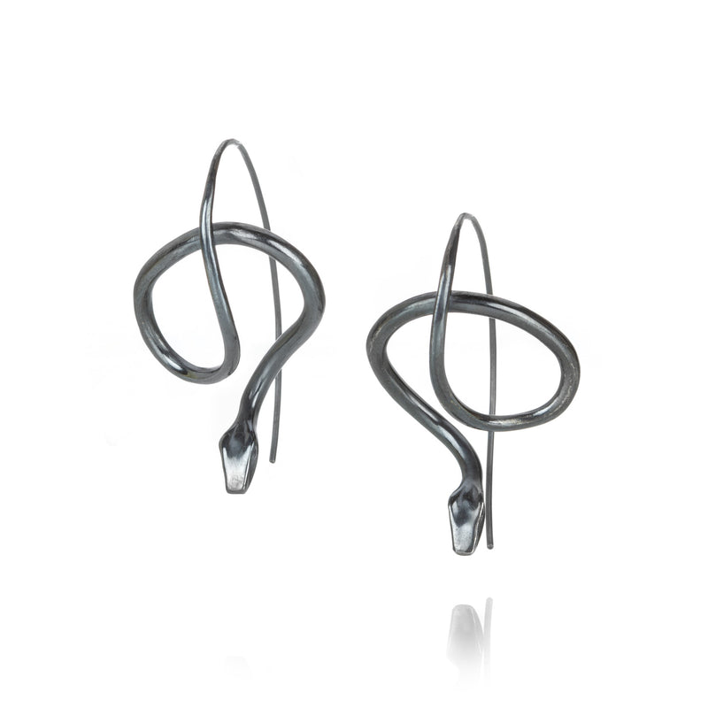 Annette Ferdinandsen Oxidized Sterling Silver Serpent Earrings | Quadrum Gallery