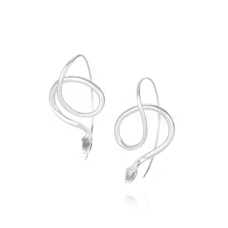 Annette Ferdinandsen Silver Earrings wtih Diamond Eyes | Quadrum Gallery