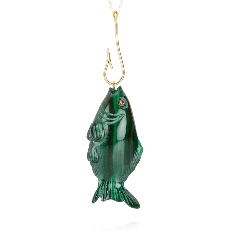 Annette Ferdinandsen Malachite Fish Necklace | Quadrum Gallery