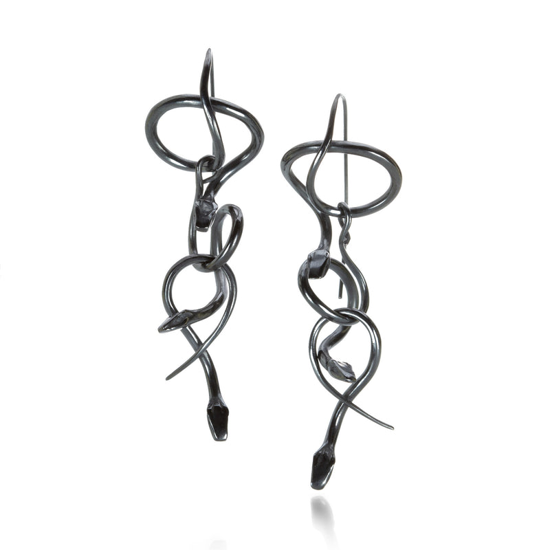 Annette Ferdinandsen Sterling Silver Serpent Chandelier Earrings | Quadrum Gallery