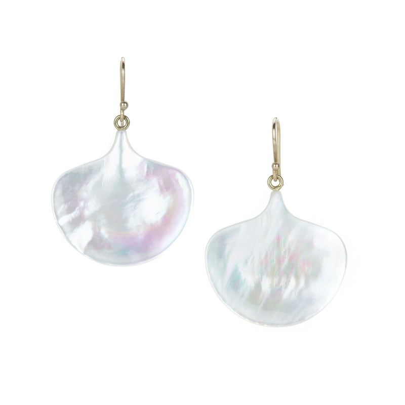 Annette Ferdinandsen White Mother of Pearl Ginkgo Leaf Earrings | Quadrum Gallery