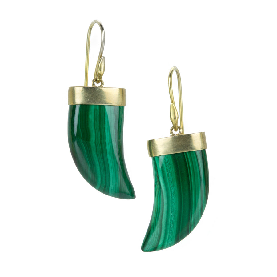 Annette Ferdinandsen Malachite Tiger Claw Earrings | Quadrum Gallery