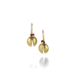 Annette Ferdinandsen 18k Lady Bug Earrings with Ruby Eyes | Quadrum Gallery