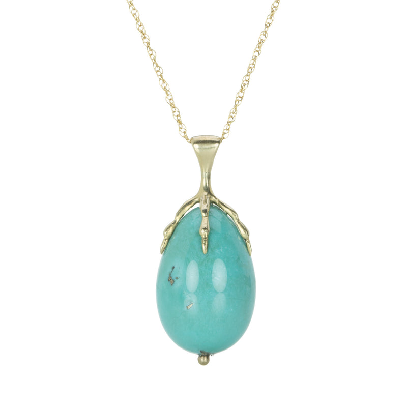 Annette Ferdinandsen Turquoise Quail Egg and Claw Necklace  | Quadrum Gallery