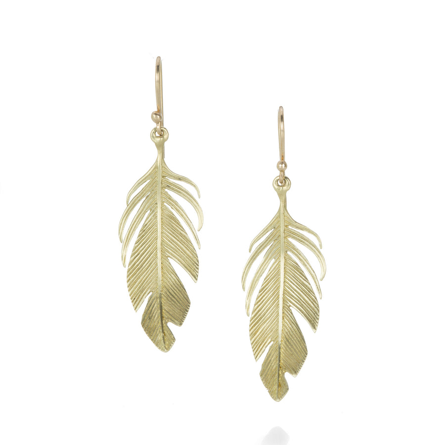 Annette Ferdinandsen Large 14k Feather Earrings | Quadrum Gallery