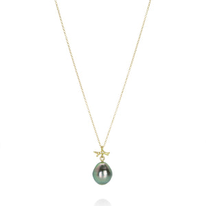 Annette Ferdinandsen Tahitian Pearl Pendant and Diamond Twig Necklace | Quadrum Gallery