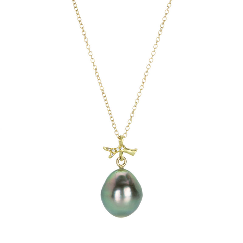 Annette Ferdinandsen Tahitian Pearl Pendant and Diamond Twig Necklace | Quadrum Gallery