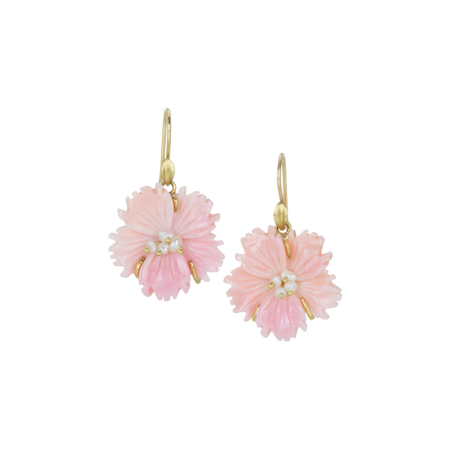 Annette Ferdinandsen Conch Shell Primrose Blossom Earrings | Quadrum Gallery