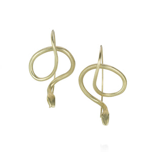 Annette Ferdinandsen 14k Yellow Gold Serpent Earrings | Quadrum Gallery